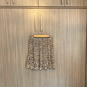 Banana Republic Petite Leopard Print Pleated Mini Skirt - Size O